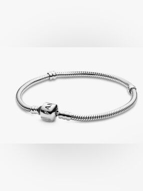 Pandora Moments Barrel Clasp Snake Chain Bracelet
Sterling Silver - 7.1 IN